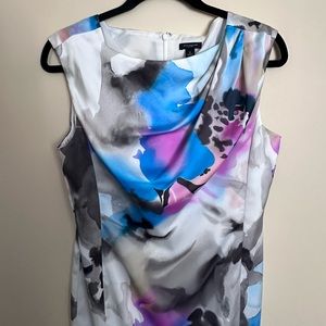 Ann Taylor Silky Watercolor Dress, Size 8